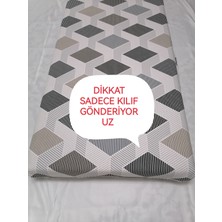 Red Black Fermuarlı Yatak Sünger Minder Kılıfı
