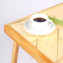 Woodensa Kamp Masası, Katlanabilir Model, Piknik ve Bahçe Masası, Balkon Masası 35X55 cm Ceviz