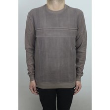 Santa Fistan Store Erkek Desenli Spor Kesim Normal Kalıp Bisiklet Yaka Selanik Kumaşlı Kışlık Kazak