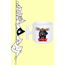 Olympus Plus Buggy Karakter Anime One Piece Tasarım Baskılı Beyaz T Sap Kupa Bardak
