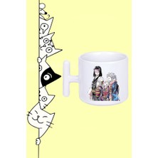 Olympus Plus Anime Ubuyashiki Ailesi Karakterleri Demon Slayer Tasarım Baskılı Beyaz T Sap Kupa Bardak