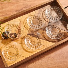 Paşabahçe Elysia 6'lı Çay Tabağı Seti - Şeffaf - 13,2 cm