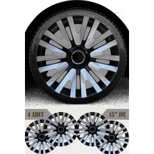 Peugeot 206 207 208 15'' Inç Jant Kapağı 4 Adet Çift Renk 308