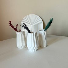 Üçlü Minimal Dekoratif Vazo Seti