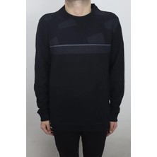 Santa Fistan Store Erkek Desenli Rahat Kalıp Bisiklet Yaka Selanik Kumaşlı Battal Kışlık Kazak