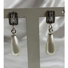 Gümüş Inci Damla Tasarım Küpe