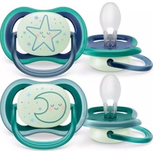 Philips Avent Ultra Air Night Karanlıkta Parlar Gece Emziği 6-18 ay Erkek SCF376/13