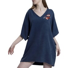 Taş Sultan V Yaka Işlemeli Tunik Lacivert