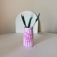 Üçlü Minimal Dekoratif Pembe Vazo Seti