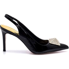 Lenı Siyah Rugan Kadın Stiletto & Abiye