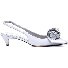 Sage Gri Rugan Kadın Stiletto & Abiye