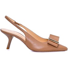 Searl Taba Hakiki Deri Kadın Stiletto & Abiye