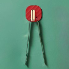 Buffer® 2li Yapışkanlı Retro Askılık Dolap Kapak Kulpu Kırmızı