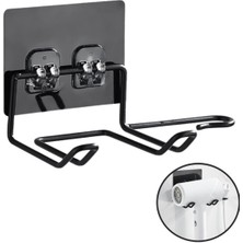 Buffer® Fön Makine Askısı Siyah Yapışkanlı Fön Makine Tutucu