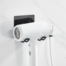 Buffer® Fön Makine Askısı Siyah Yapışkanlı Fön Makine Tutucu