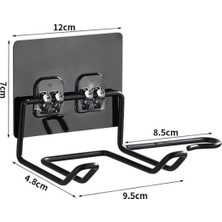 Buffer® Fön Makine Askısı Siyah Yapışkanlı Fön Makine Tutucu