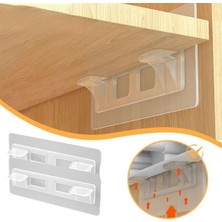 Buffer® Dolap Içi Raflar Için 4'lü Plastik Güçlü Yapışkanlı Raf Destek Aparatı