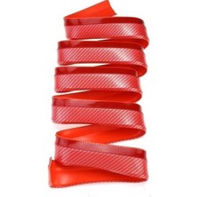 Buffer® Kırmızı Renkli 2,5 Metre Araba Oto Ön Tampon Koruyucu Kauçuk Pratik Tampon Şerit Bant Döşeme