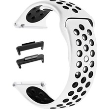 Teleplus Huawei Watch Fit 4 Pro Kordon Delikli Çift Renk Silikon Beyaz