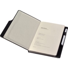 Kişiye Özel Mor Sert Kapaklı Çizgili Defter 14X21CM 224 Sayfa Kalem Tutacaklı