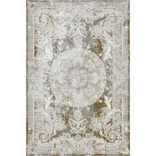 Linea Halı Klasik 29061C Kahverenk Göbekli Avangard Antialerjik Halı Hav Vermez Tozumaz Salon Halısı