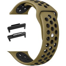 Teleplus Huawei Watch Fit 4 Pro Kordon Delikli Çift Renk Silikon Koyu Yeşil