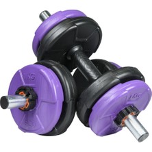 Ecgspor 11 kg Dambıl Seti Mor Siyah