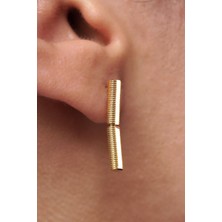 Fiyonk Kuyumculuk 14 Ayar Altın Kalemli Ajda Küpe