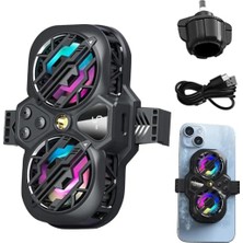 K11 Ultra Güçlü  Aluminyum Telefon Soğutucu Radyatör Kablolu Rgb Fan 3 Modlu Göstergeli