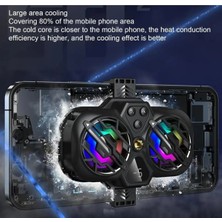 K11 Ultra Güçlü  Aluminyum Telefon Soğutucu Radyatör Kablolu Rgb Fan 3 Modlu Göstergeli