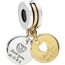 Ikili Çok Seviyorum Iki Renkli Charm