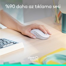 Logitech Signature M650 Büyük Boy Sol El Için Sessiz Kablosuz Mouse - Beyaz