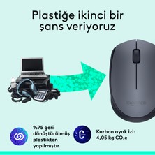Logitech M170 USB Alıcılı Kablosuz Kompakt Mouse - Gri