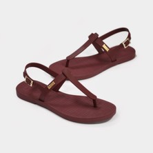 Kadın Bordo Parmak Arası Plaj Sandalet