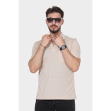 Erkek Baba Tişört Yakalı Cepli Desenli Model Klasik Kesim