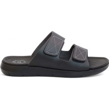 2168-GZR Çift Cırtlı Tam Anatomik Tabanlı Günlük,umre ve Hac Için Uyumlu Erkek Terlik - NKT02168-SIYAH-40