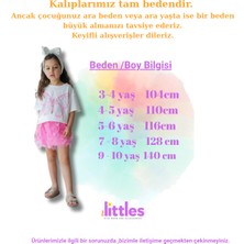 Kız Çocuk Simli Kelebek Baskılı Beli Lastikli Eteği Astarlı Pembe Renk Pamuklu Kumaş Alt Üst Etekli Takım