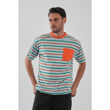 Alexandergardı Cep Detaylı Çizgili T-Shirt