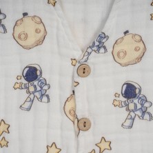 Beberotti Müslin Yelek %100 Pamuk- Astronot