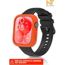 Nezih Case Huawei Watch Fit 3 Uyumlu Yumuşak Renkli Silikon Kasa Koruyucu Jel Silikon Kordon (Set)