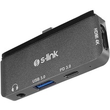 S-Link SWV-USBC035 Type-C To HDMI + Pd + USB 3.0 3.5mm Aux Port Çevirici Adaptör
