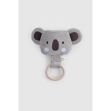 Little Gusto Ahşap Saplı Diş Kaşıyıcı ve Gri Çıngırak Koala