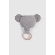 Little Gusto Ahşap Saplı Diş Kaşıyıcı ve Gri Çıngırak Koala