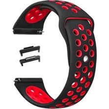 Teleplus Huawei Watch Fit 4 Kordon Delikli Çift Renk Silikon Bordo