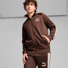 Puma Erkek Kahverengi Puma T7 Iconıc Track Jacket Kahverengi Erkek Fermuarlı Sweatshirt