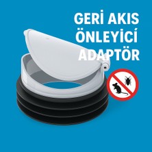 110'LUK Çekvalfli Klozet Gider Aparatı - Koku ve Kemirgen Bariyerli Tahliye Contası 1 Adet