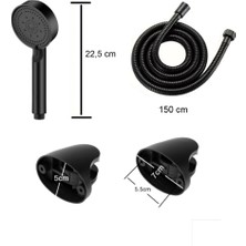 Romena Basınçlı Duş Seti | Hortum + Mafsal + El Duşu | R1003-S