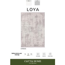 Loya LY002G Gri Halı Modern Desen Antialerjik Tozu Yok Pamuk Taban Salon Halısı Yatak Odası Koridor