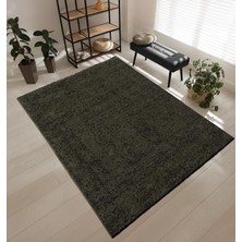 Pıxel PX004A Yeşil Halı Modern Şönil Yıkanabilir Pamuk Taban Salon Halısı Yatak Odası Koridor