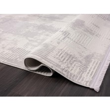 Loya LY002G Gri Halı Modern Desen Antialerjik Tozu Yok Pamuk Taban Salon Halısı Yatak Odası Koridor